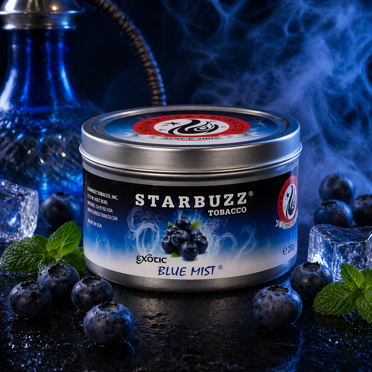 Starbuzz Blue Mist Hookah Flavour – 250g (Blueberry Mint)