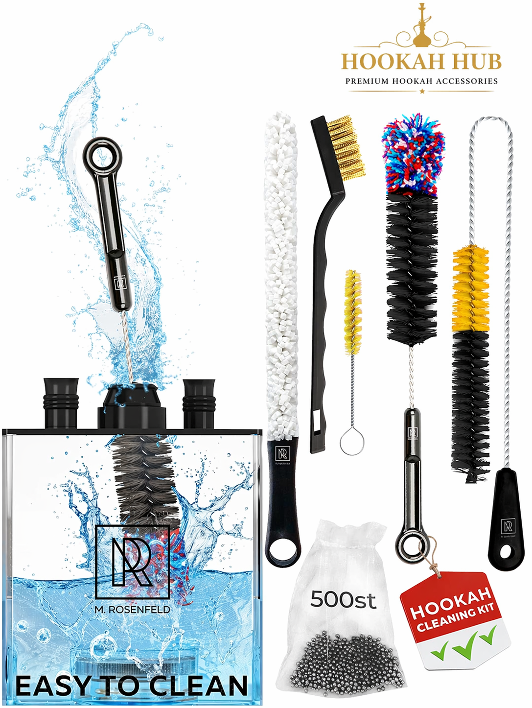 Hookah Cleaning Brush Kit – Complete 5-Piece Maintenance Set