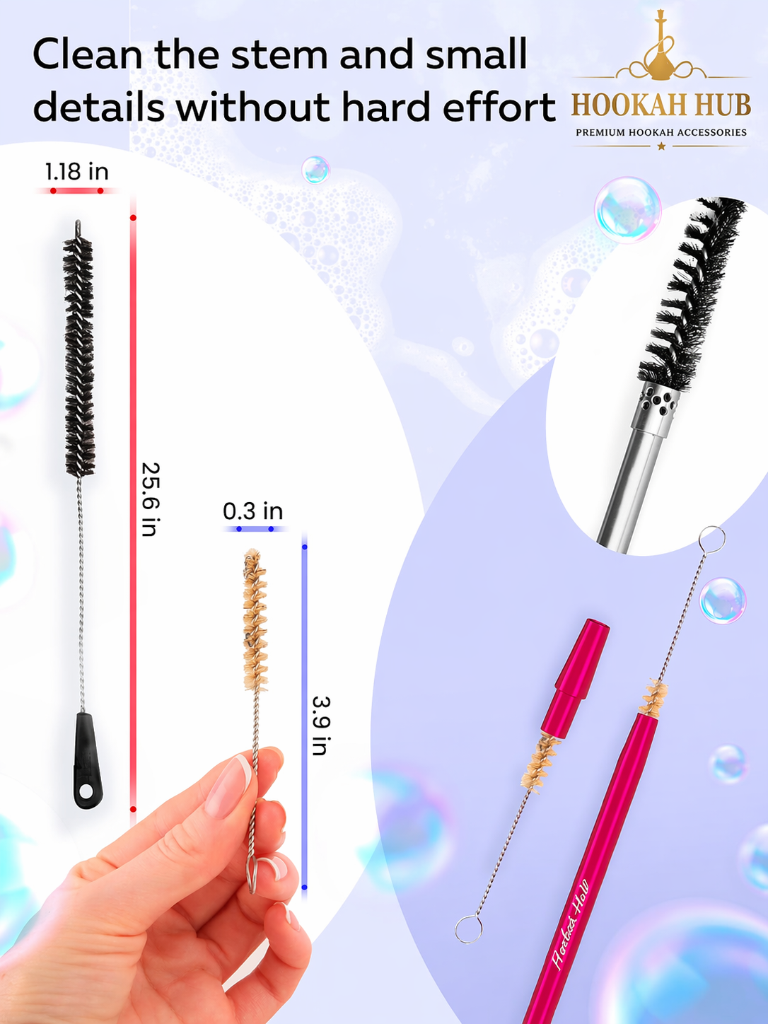 Hookah Cleaning Brush Kit – Complete 5-Piece Maintenance Set