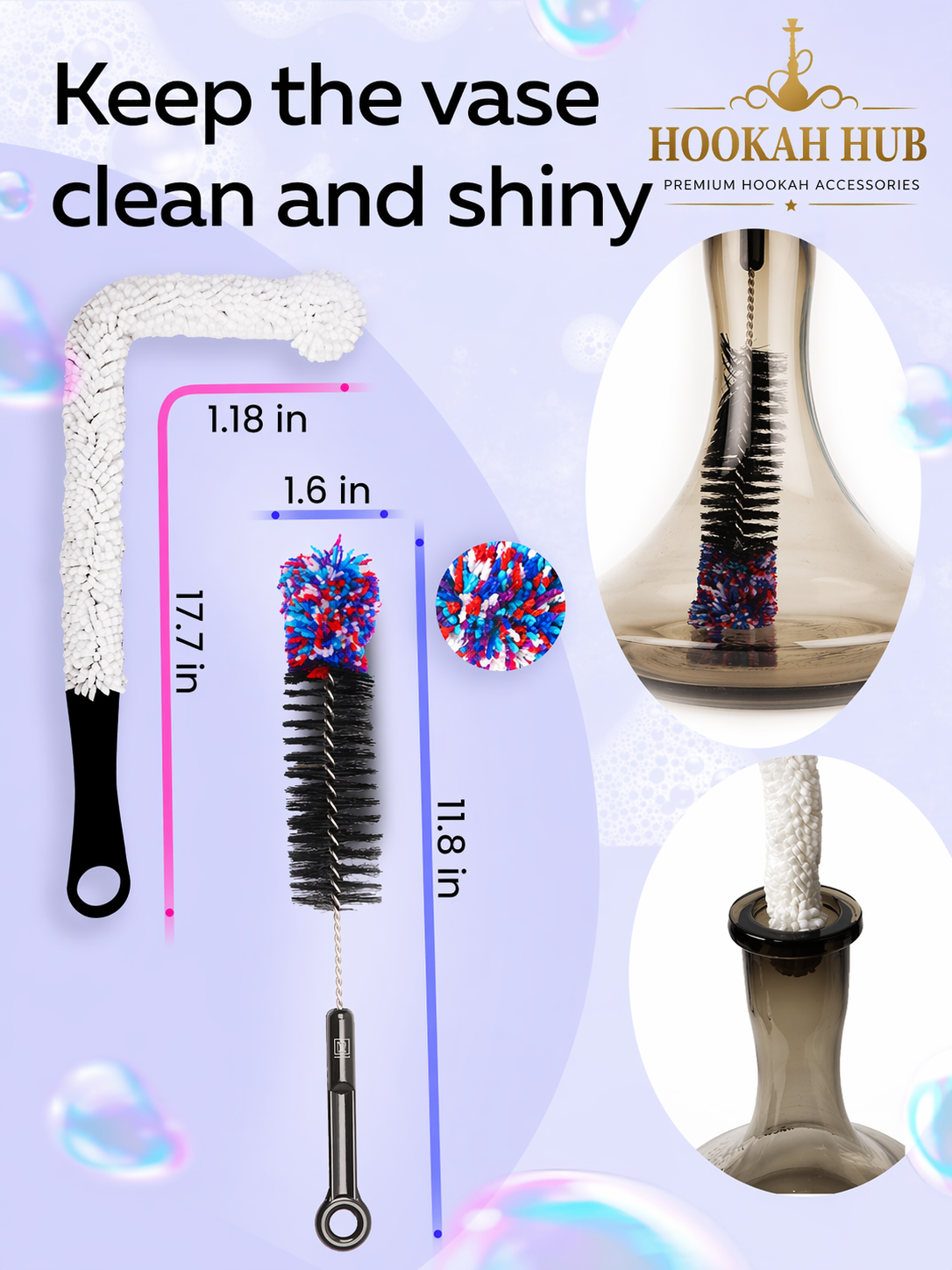 Hookah Cleaning Brush Kit – Complete 5-Piece Maintenance Set
