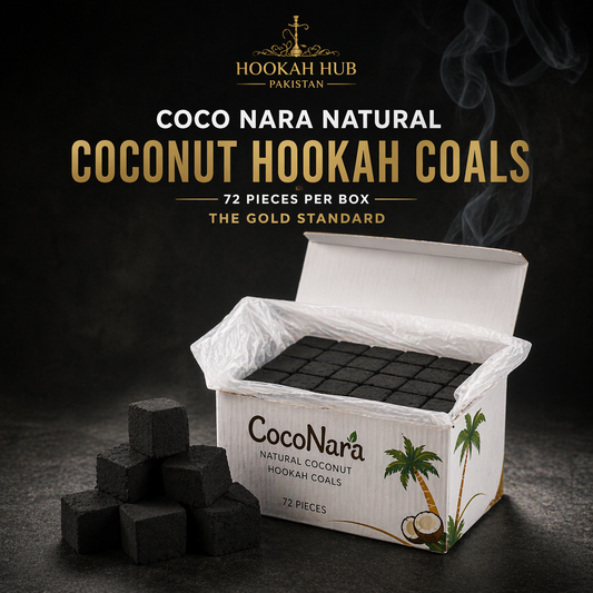 Coco Nara Natural Coconut Hookah Coals – 72 Pieces