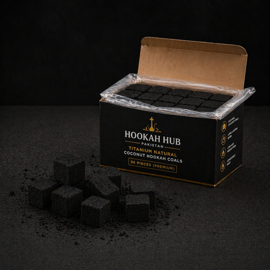 Titanium Natural Coconut Hookah Coals – 96 Pieces (Premium)