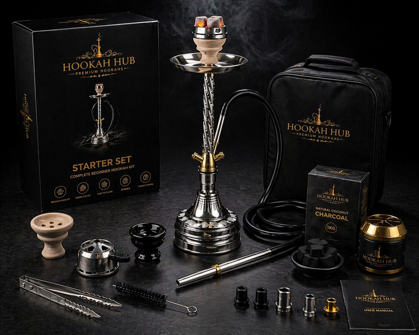 Hookah Hub Starter Set – Complete Beginner Hookah Kit