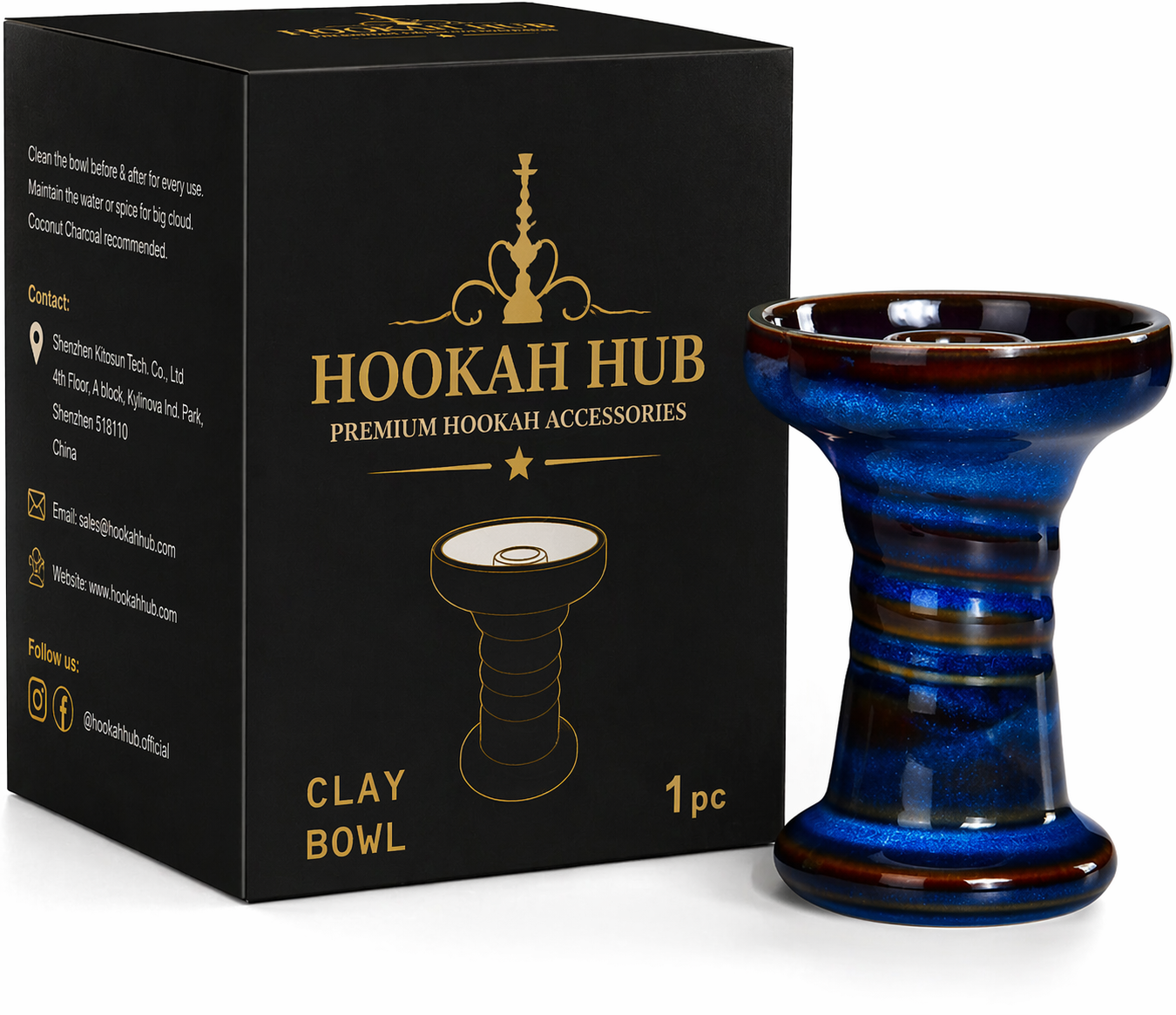 Premium Clay Phunnel Hookah Bowl – Medium Size