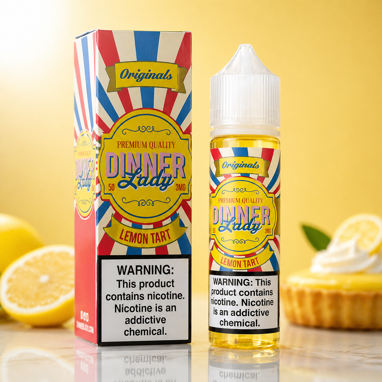 Dinner Lady Lemon Tart – 60ml Vape Flavour (Award-Winning Dessert)