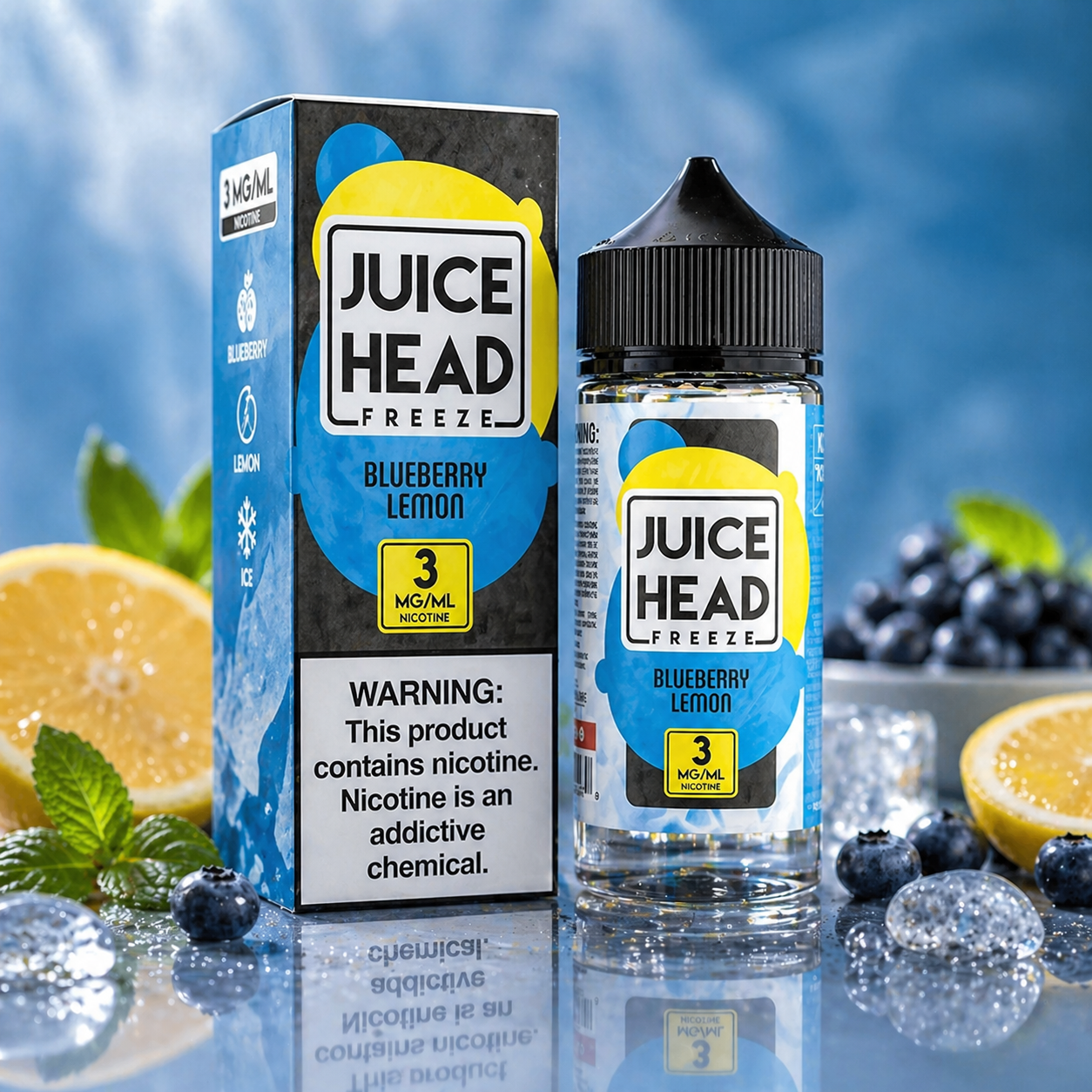 Juice Head Blueberry Lemon – 100ml Vape Flavour (Freebase)