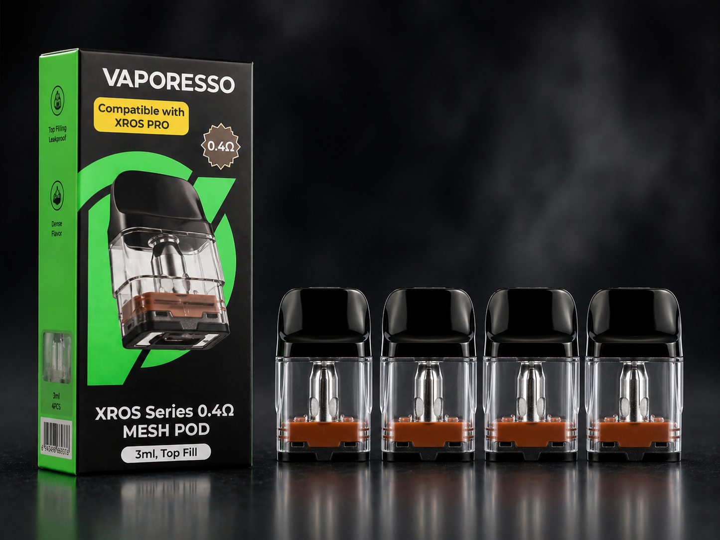 Vaporesso XROS Replacement Pods – 4-Pack (0.6Ω & 1.0Ω)