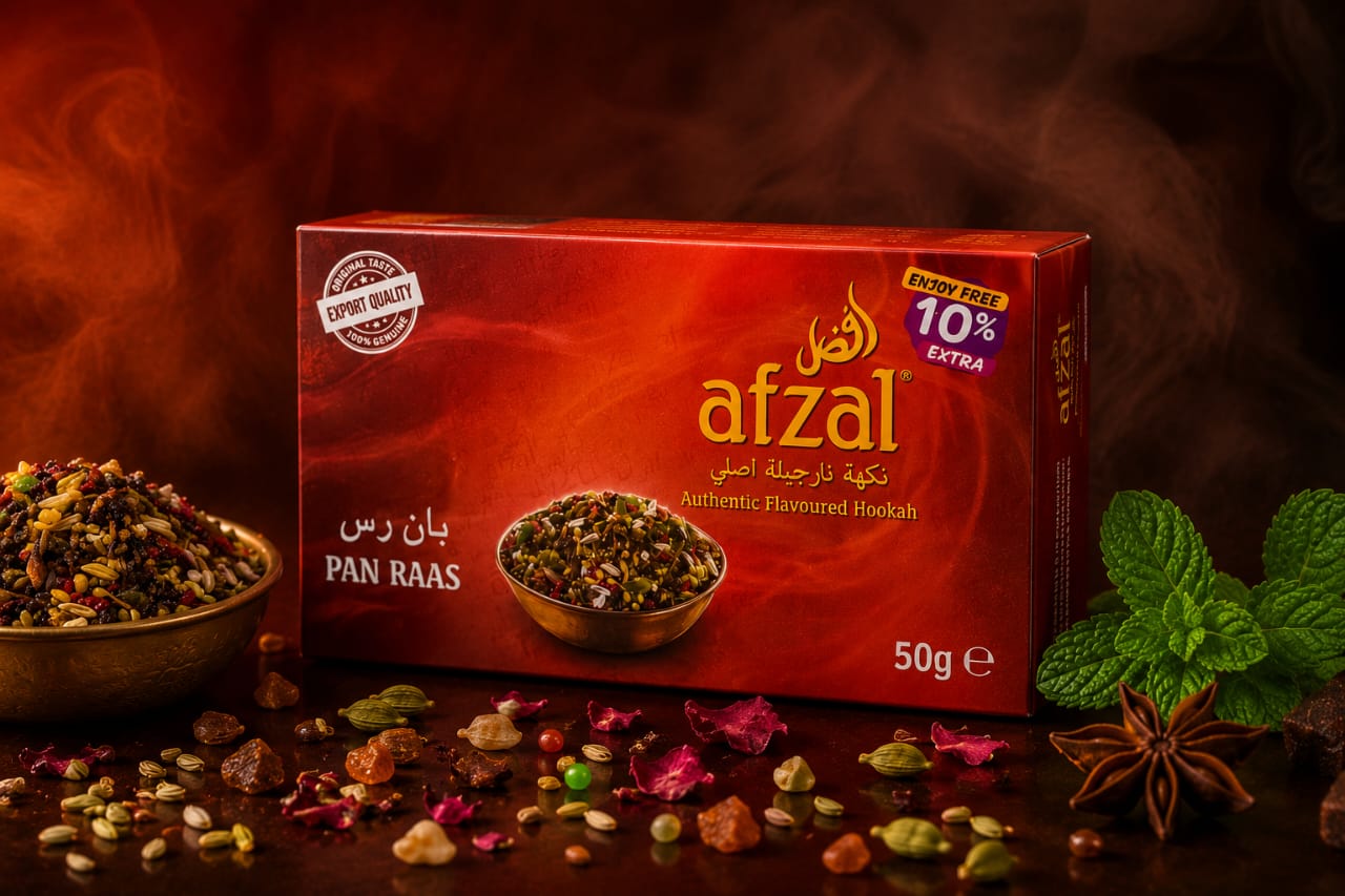Afzal Pan Raas Premium Hookah Flavour – Rich Paan Shisha Tobacco